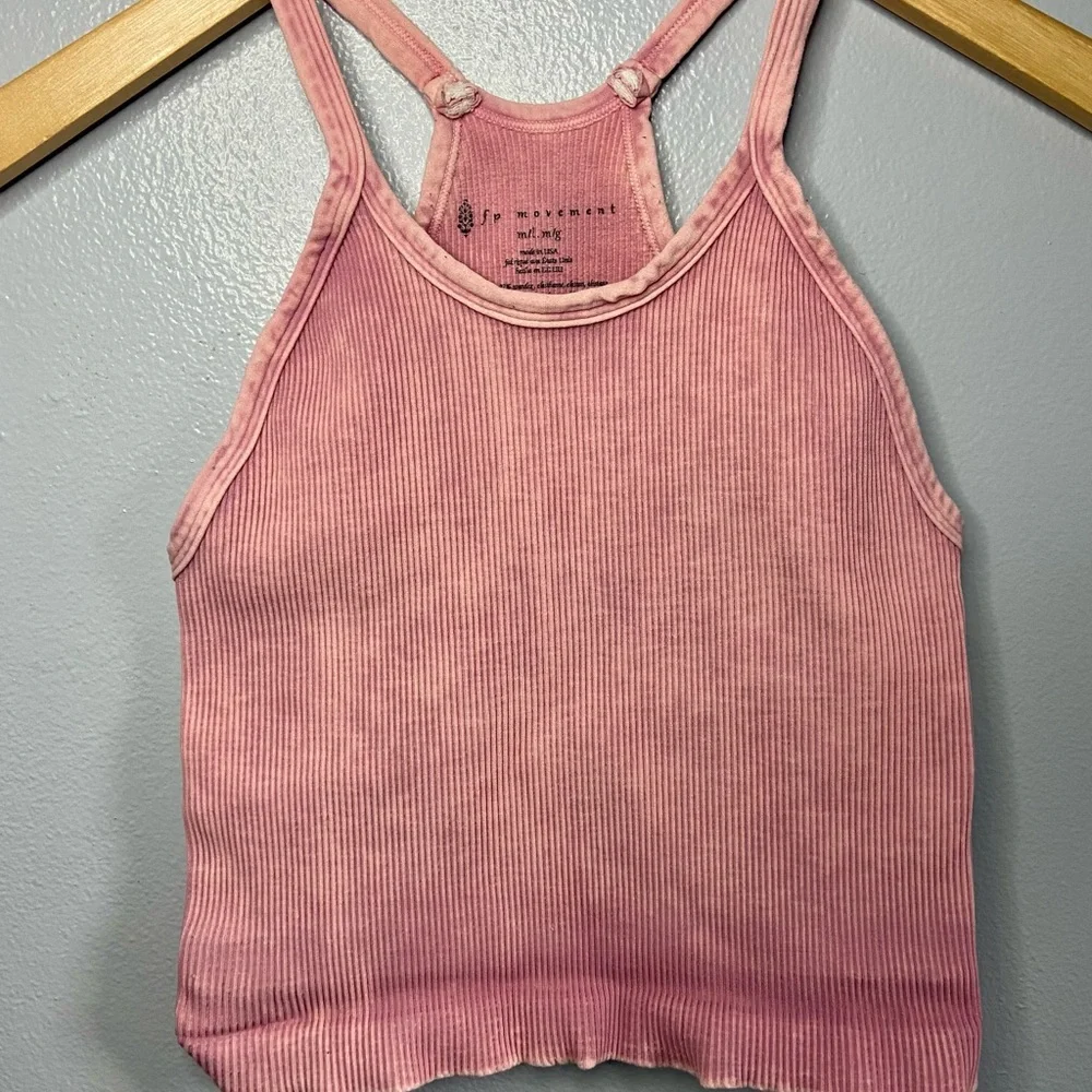 FP Movement by Free People Blush Ribbed Tank - Picture 1 of 3